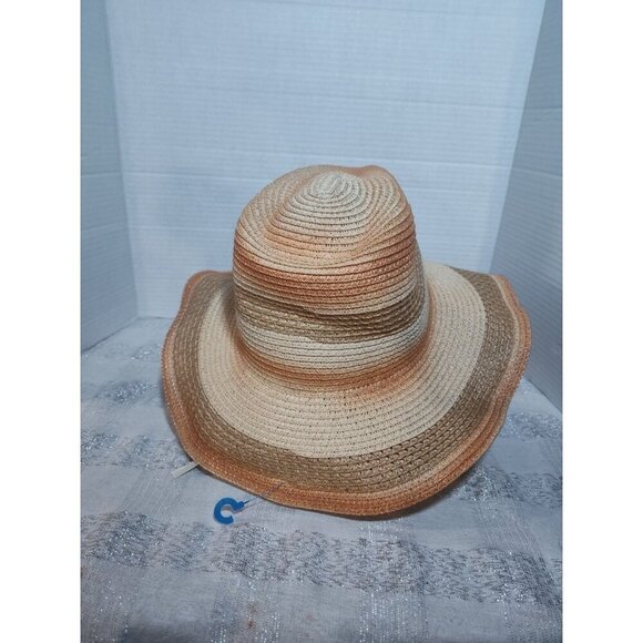 Woven Straw Paper Hat 57CM Medium Multicolor 100% Paper Lightweight Summer - Picture 6 of 14